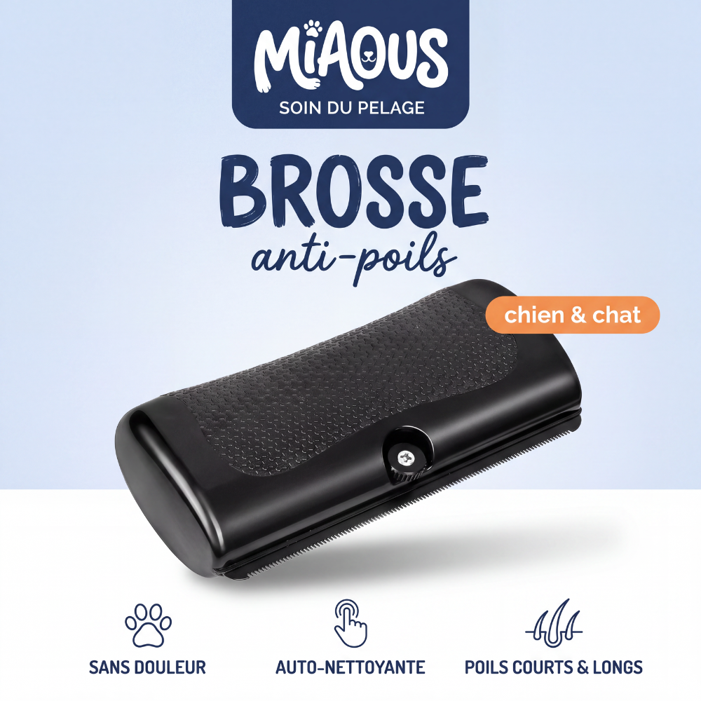 Brosse démêlante anti-poils spécial mue